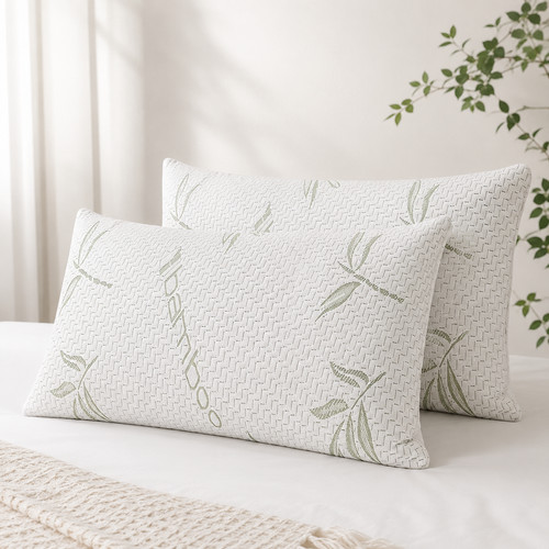 Bambus memory foam kissen - memory, kopf