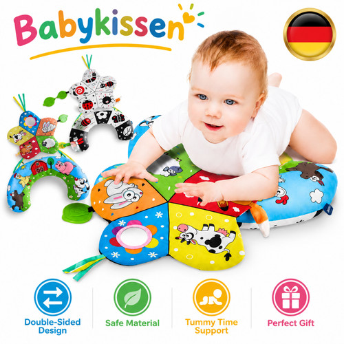Mehrfarbiges baby kissen - mehrfarbiges, baby-kissen